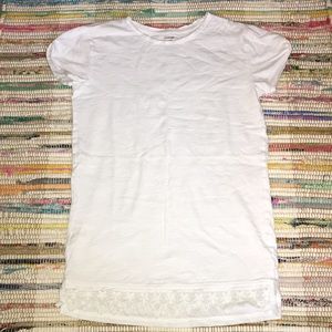 White shirt with lace bottom George